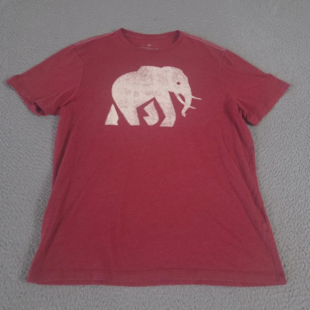 LOT OF 2 Banana Republic Shirt Mens M Multi Soft Wash Elephant Graphic Cotton
